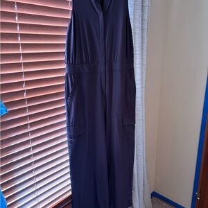 Athleta Zippered jumpsuit in Deep Brown